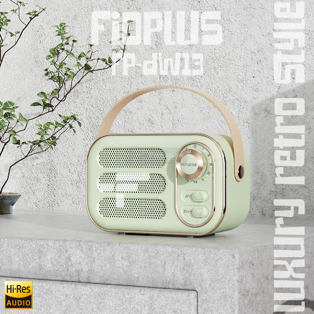 مكبر صوت بلوتوث فاخر من Fioplus FP-DW13 بتصميم كلاسيكي