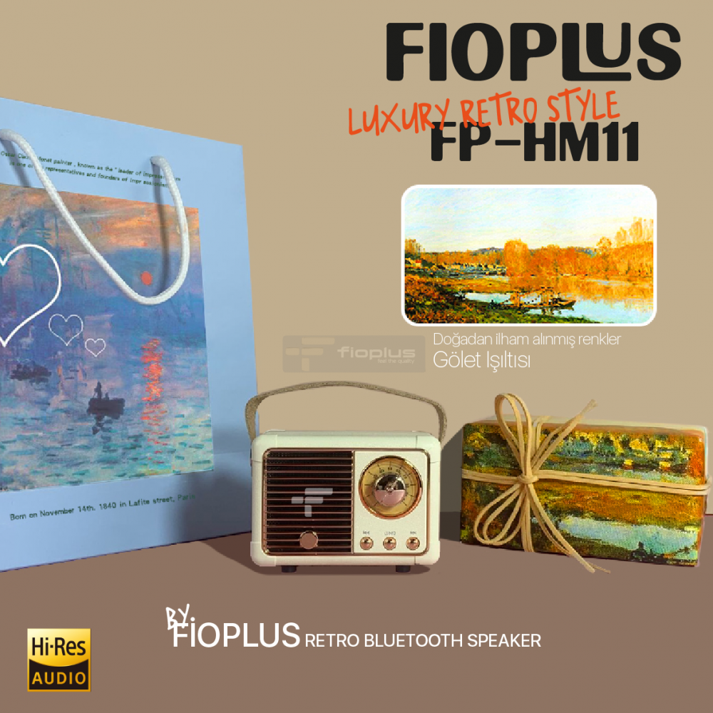 Fioplus FP-HM11 Luxury Retro Bluetooth Speaker Style Fioplus FP-HM11 Luxury Retro Bluetooth Speaker Style
