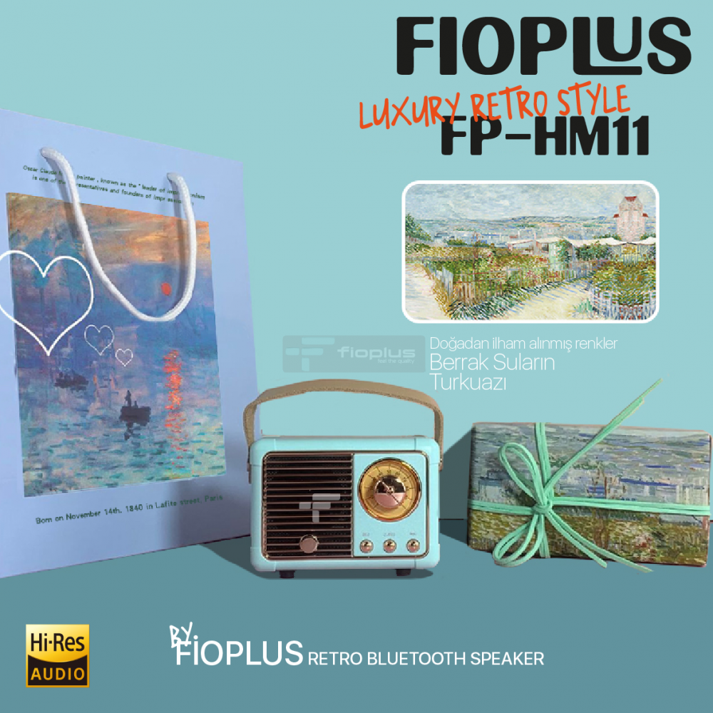 Fioplus FP-HM11 Luxury Retro Bluetooth Speaker Style Fioplus FP-HM11 Luxury Retro Bluetooth Speaker Style