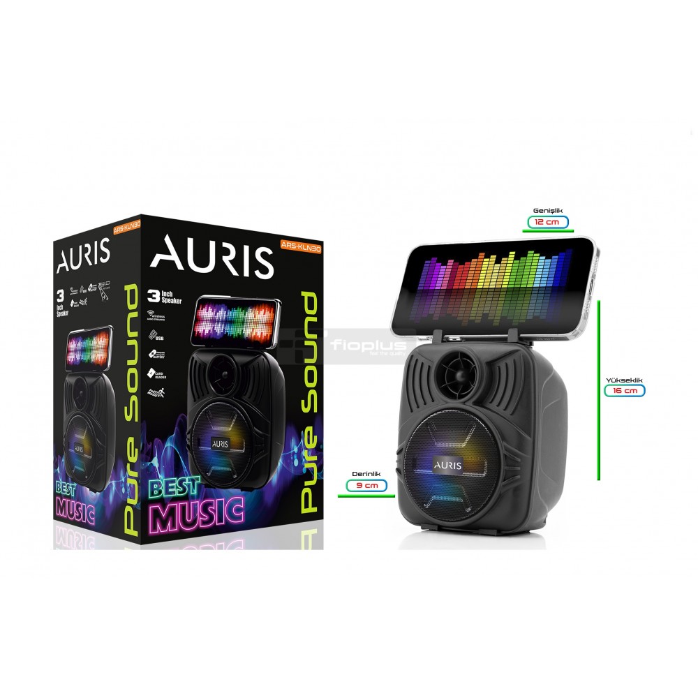 AURIS KLN30 3'' TWS RGB LED Bluetooth Speaker | Fioplus AURIS KLN30 3'' TWS RGB LED Bluetooth Speaker | Fioplus