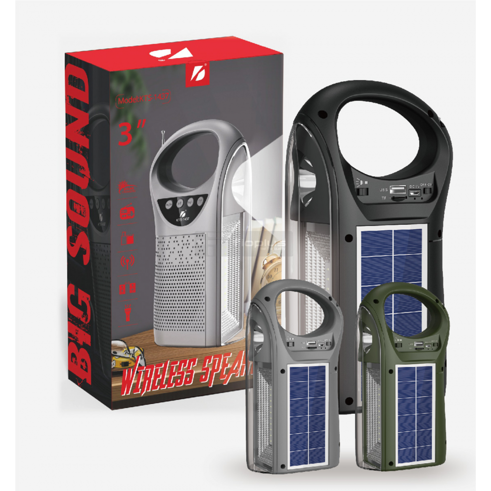 KTS-1437 El Fenerli Solar Şarj Ve Fm Sd BLuetooth Speaker KTS-1437 El Fenerli Solar Şarj Ve Fm Sd BLuetooth Speaker