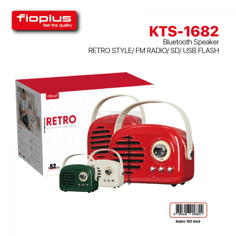 Fioplus KTS-1682 Retro Tarz Bluetooth Hoparlör Fioplus KTS-1682 Retro Tarz Bluetooth Hoparlör