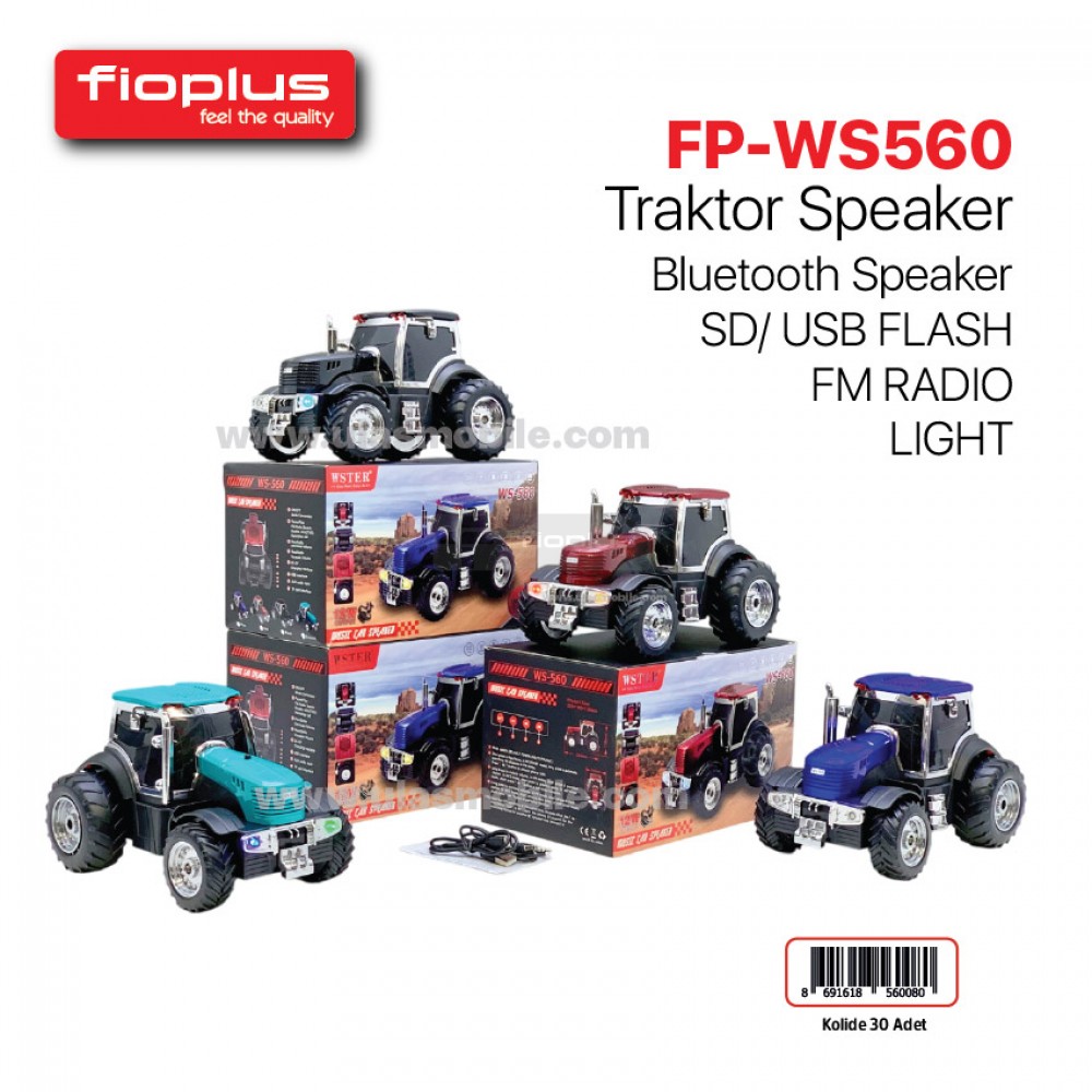 Traktör Tasarımlı Bluetooth Hoparlör WS-560 | Fioplus Traktör Tasarımlı Bluetooth Hoparlör WS-560 | Fioplus