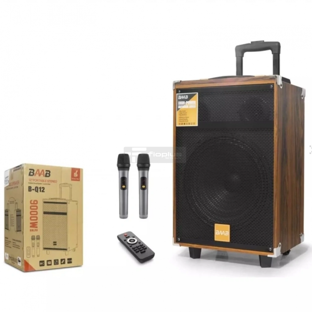 BAAB B-Q12 50 Watt Süper Bass Kumandalı Taşınabilir Kablosuz Mikrofonlu Bluetooth Hoparlör Karaoke Sistemi BAAB B-Q12 50 Watt Süper Bass Kumandalı Taşınabilir Kablosuz Mikrofonlu Bluetooth Hoparlör Karaoke Sistemi