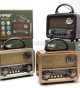 Fioplus FIO NS8110BT AM FM SW 3 Bant Radyolu Ahşap Dokulu Retro Taşınabilir Kablosuz Hoparlör