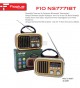 Fioplus FIO NS7771BT Fenerli Ahşap Görünümlü Şarjlı Mini Nostaljik Radyo Fioplus FIO NS7771BT AM FM SW 3 Bant Radyolu Entegre El Fenerli Retro Taşınabilir Hoparlör