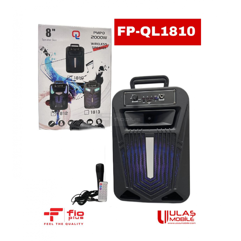 Fioplus FPQL-1810 8 İnç Mikrofonlu Speaker ql1810 37cm Fioplus FPQL-1810 8 İnç Mikrofonlu Speaker ql1810 37cm