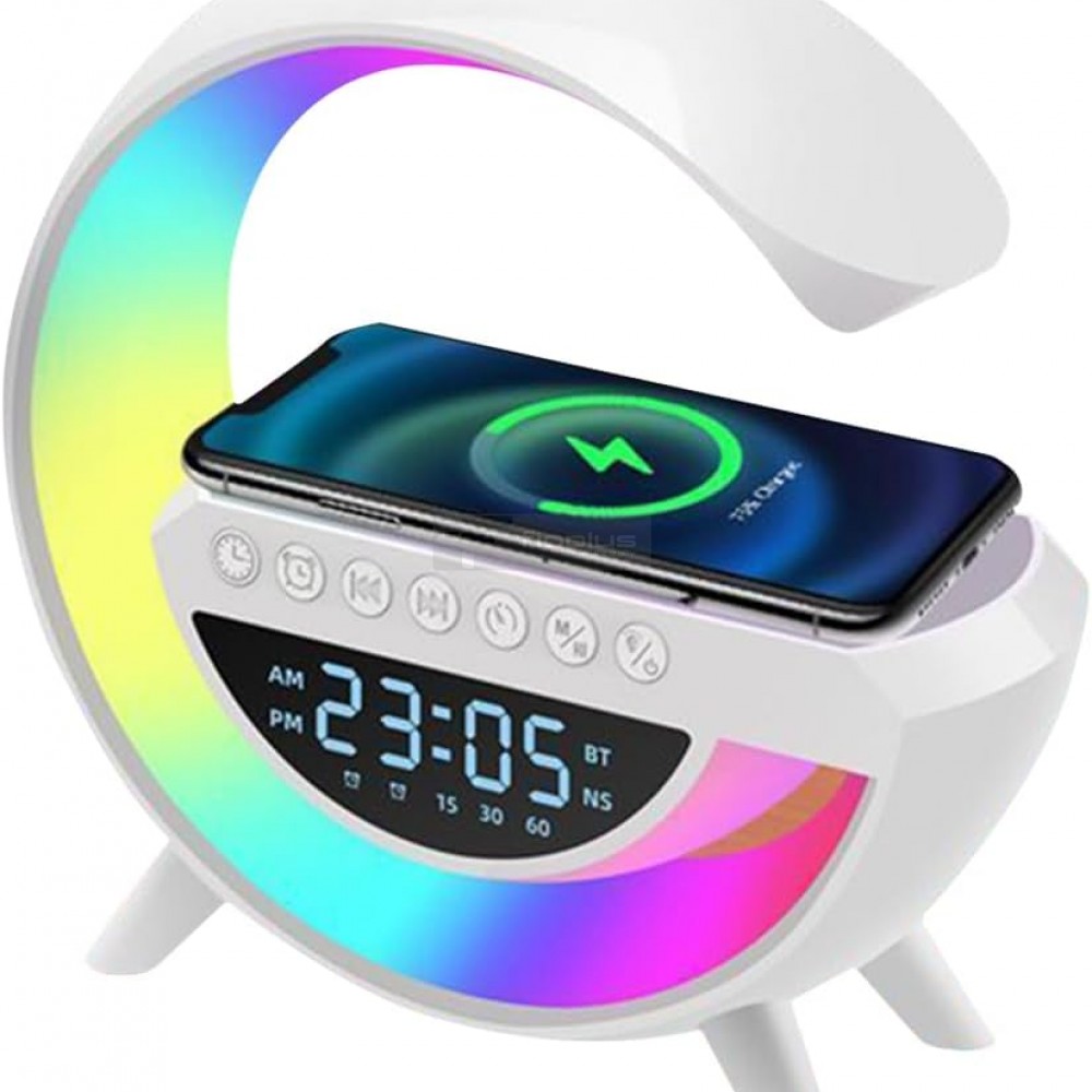G Bluetooth Hoparlör 15w Kablosuz Hızlı Şarj Alarm Çalar Saat Gece Lambası Led Işık G Bluetooth Hoparlör 15w Kablosuz Hızlı Şarj Alarm Çalar Saat Gece Lambası Led Işık