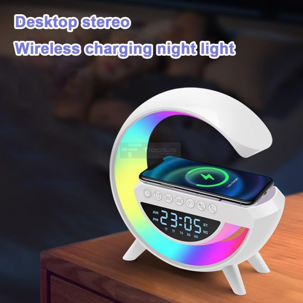 G Bluetooth Hoparlör 15w Kablosuz Hızlı Şarj Alarm Çalar Saat Gece Lambası Led Işık G Bluetooth Hoparlör 15w Kablosuz Hızlı Şarj Alarm Çalar Saat Gece Lambası Led Işık
