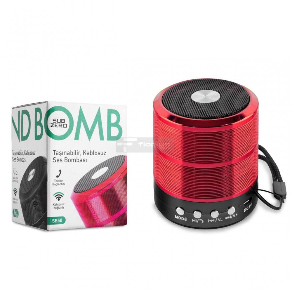 Subzero SB50 Sound Bomb Çoklu Bağlantılı Kablosuz Mini Hoparlör Subzero SB50 Sound Bomb Çoklu Bağlantılı Kablosuz Mini Hoparlör