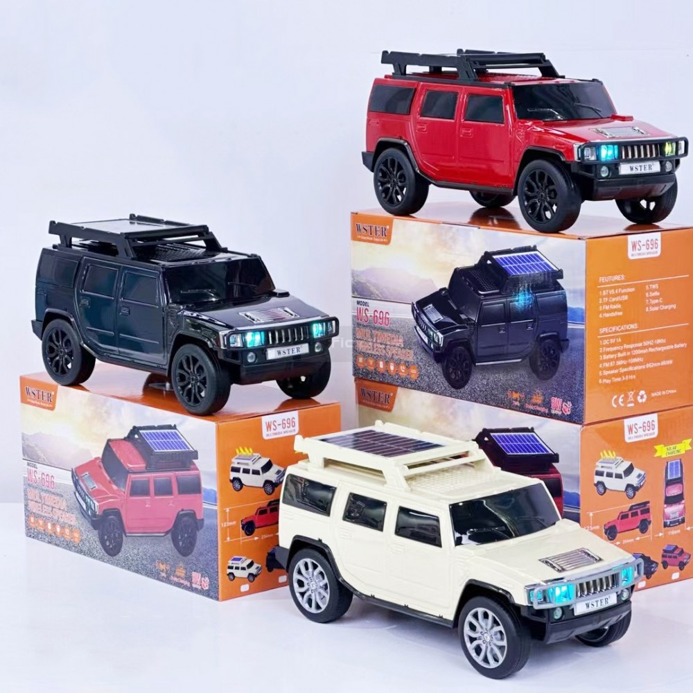 Fioplus FIO WS696 Hummer Tasarımlı Solar Panel Şarjlı Bluetooth Hoparlör