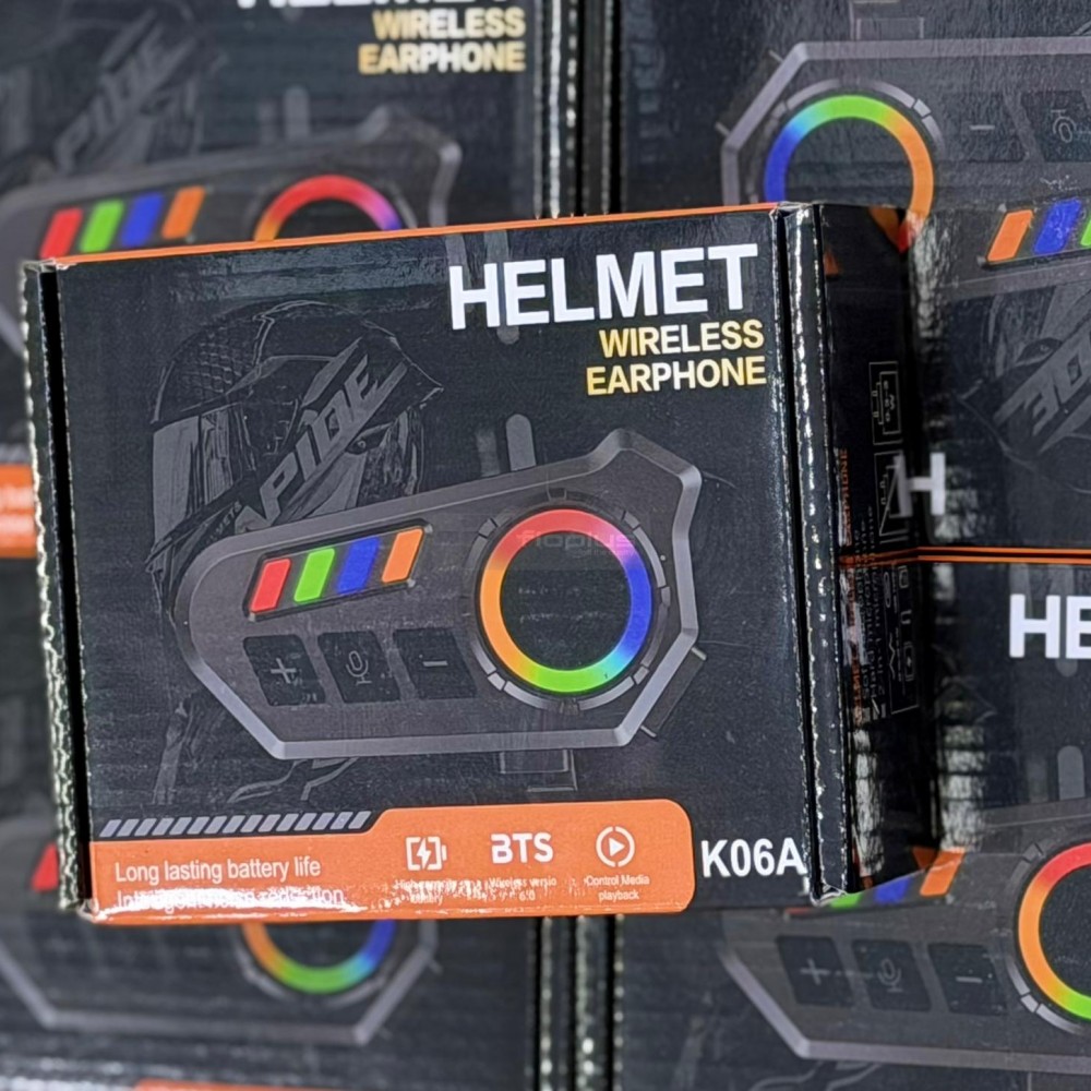 Fioplus FIO K06A Profesyonel Kask İletişim Sistemi Fioplus FIO K06A RGB Işıklı 10 Kişilik Mesh İnterkom ve Kask Montajı